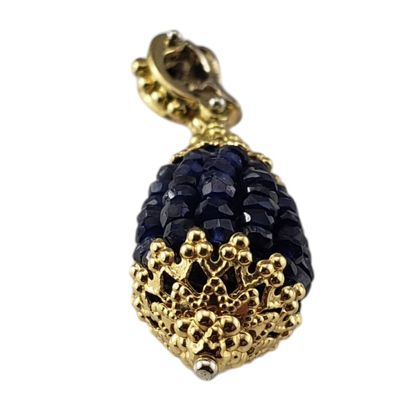 18 Karat Yellow Gold and Sapphire Pendant Enhancer #20325 - Picture 6 of 8